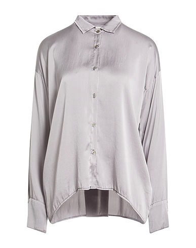 CROSSLEY Solid colour shirts & blouses Grey 91% Silk, 9% Elastane