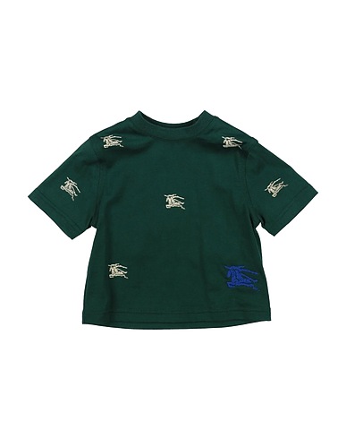 BURBERRY T-shirt Dark green 100% Cotton, Elastane