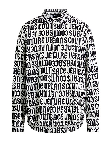 VERSACE JEANS COUTURE Camicia fantasia Bianco 100% Cotone