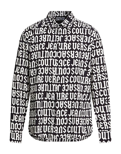 VERSACE JEANS COUTURE Patterned shirt Black 100% Cotton
