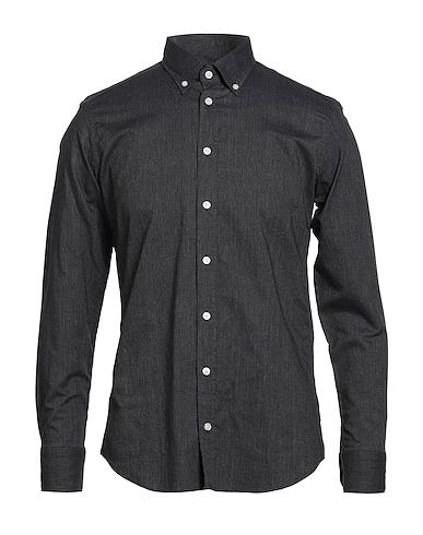 BASTONCINO Solid colour shirt Charcoal 100% Cotton