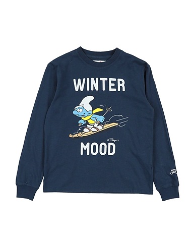 MC2 SAINT BARTH T-shirt APRÈS-SKI COLLECTION THE SMURFS Blue 100% Cotton
