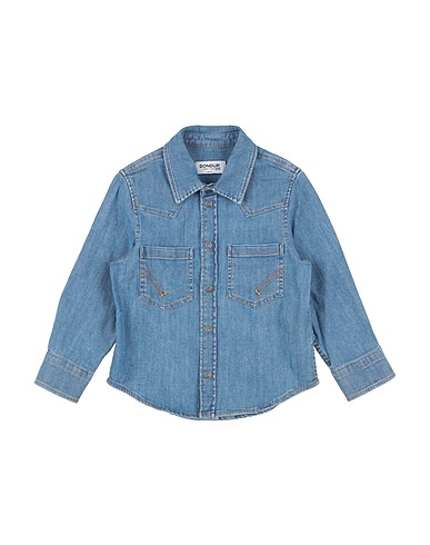 DONDUP Denim shirt KIDS Blue 98% Cotton, 2% Elastane