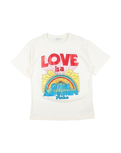 PINKO UP T-shirt Ivory 100% Cotton