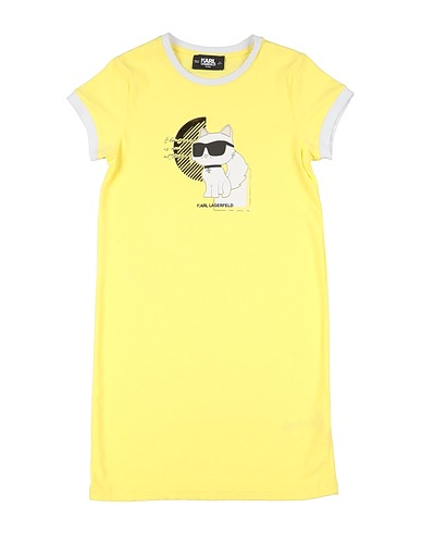 KARL LAGERFELD Vestito KIDS Giallo pastello 72% Cotone, 22% Modal, 6% Elastan