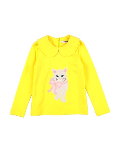 VIVETTA T-shirt Yellow 68% Viscose, 27% Nylon, 5% Elastane