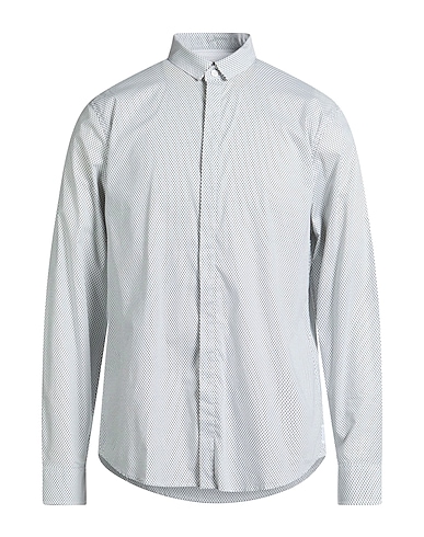 ARMANI EXCHANGE Patterned shirt White 97% Cotton, 3% Elastane