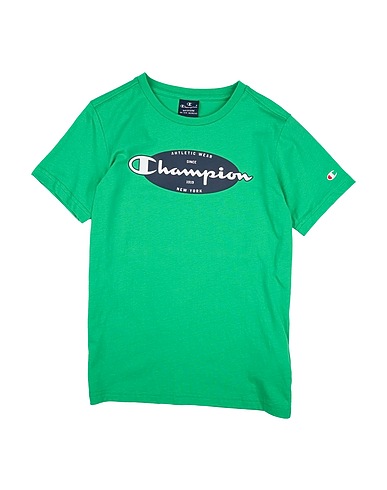 CHAMPION T-shirt Green 100% Cotton