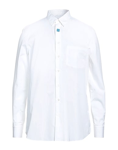 LARDINI Solid colour shirt White 100% Cotton