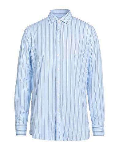 LARDINI Camicia a righe Celeste 100% Cotone