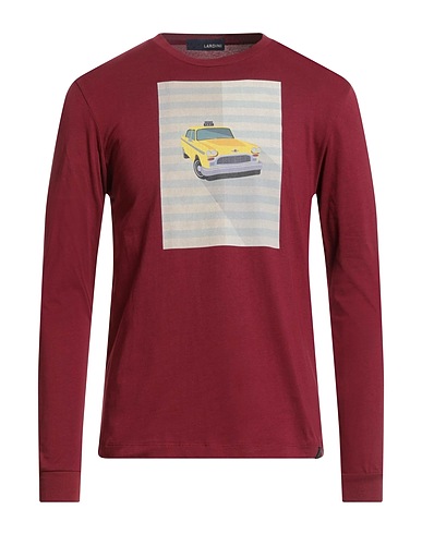 LARDINI T-shirt Μπορντό 100% Βαμβάκι