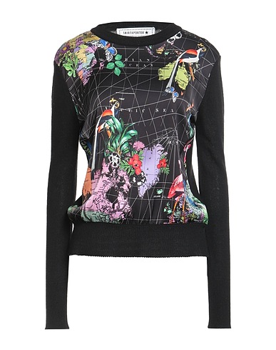 SHIRTAPORTER Top Black 40% Wool, 30% Viscose, 20% Polyamide, 10% Cashmere