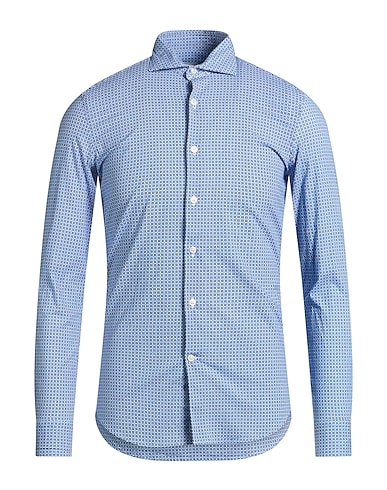 GHIRARDELLI Patterned shirt Azure 100% Cotton