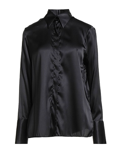 XACUS Solid colour shirts & blouses 96% Silk, 4% Elastane