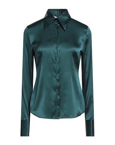 XACUS Solid colour shirts & blouses 96% Silk, 4% Elastane