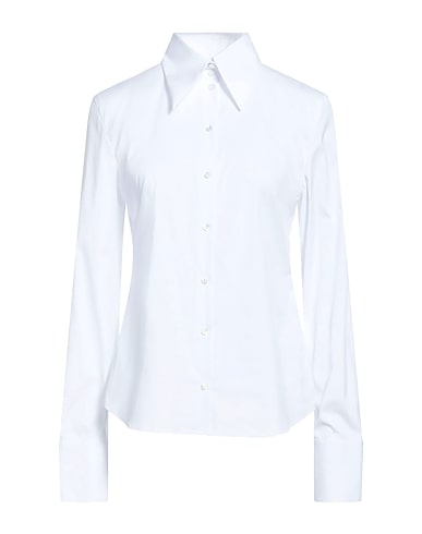 XACUS Solid colour shirts & blouses White 78% Cotton, 18% Polyamide, 4% Elastane