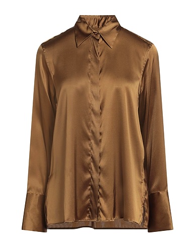 XACUS Solid colour shirts & blouses 96% Silk, 4% Elastane