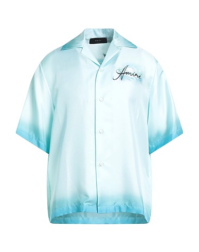 AMIRI Shirts Sky blue 100% Silk