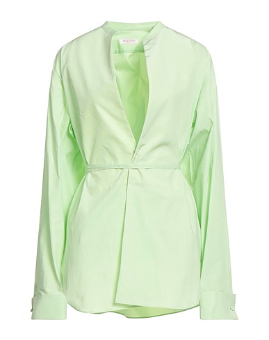 VALENTINO GARAVANI Solid colour shirts & blouses Light green 95% Cotton, 5% Elastane