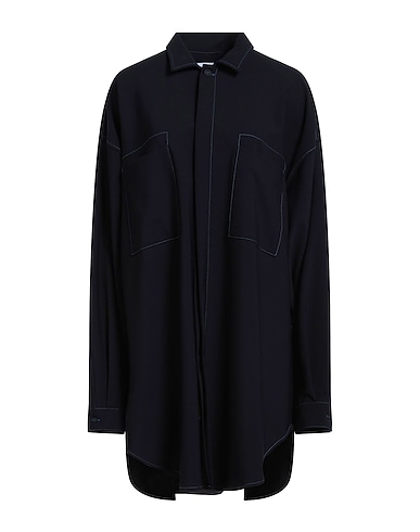 SUNNEI Solid color shirts & blouses Midnight blue 53% Polyester, 43% Wool, 4% Elastane