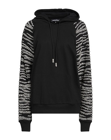 RETROFÊTE Hooded track jacket  Black 100% Cotton
