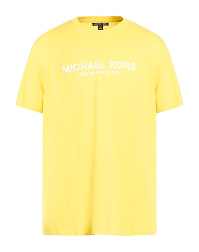 MICHAEL KORS MENS T-shirt GIALLO 100% Cotton