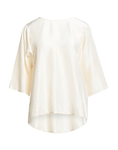 WEEKEND MAX MARA Silk top Cream 100% Silk, Lyocell, Cotton, Elastane