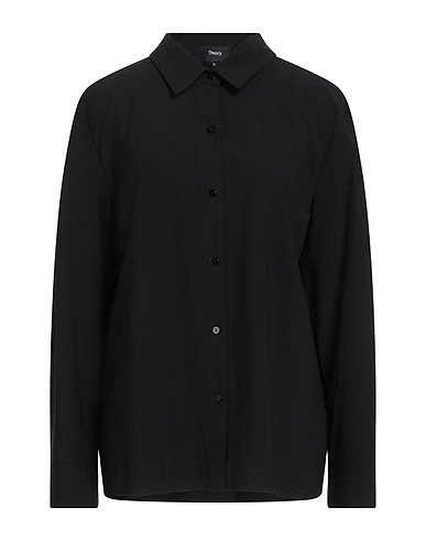 THEORY Solid colour shirts & blouses Black 96% Wool, 4% Elastane