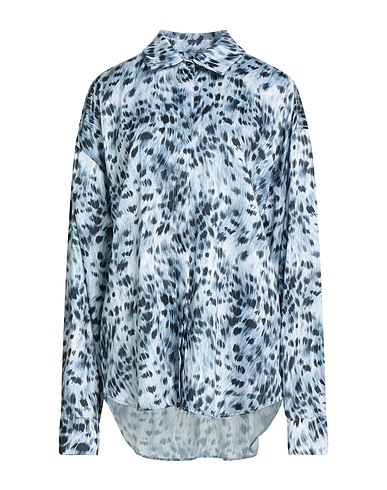 MSGM Patterned shirts & blouses Grey 100% Polyester