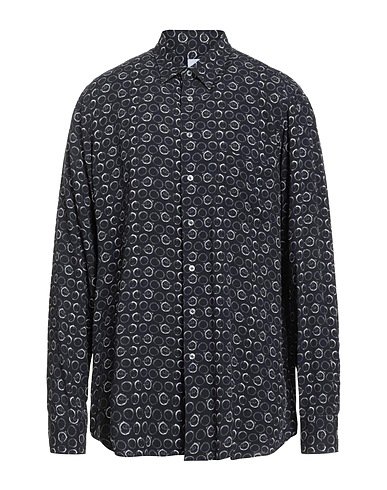 LARDINI Camicia fantasia Nero 100% Viscosa