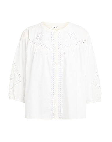 BA&SH Solid color shirts & blouses White 100% Cotton