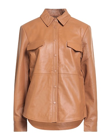 BOLONGARO TREVOR Solid colour shirts & blouses 100% Sheepskin