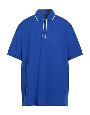 HACKETT Polo shirt Bright blue 54% Cotton, 41% Polyester, 5% Elastane