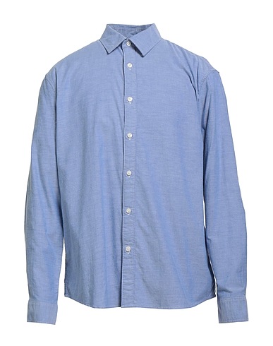 MICHAEL KORS MENS Solid colour shirt Light blue 98% Cotton, 2% Elastane