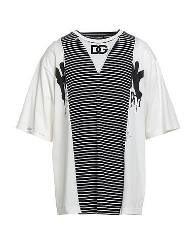 DOLCE&GABBANA T-shirt Off white 55% Cotton, 40% Viscose, 5% Elastane