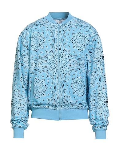 MOSCHINO Sweatshirt Light blue 96% Cotton, 4% Elastane