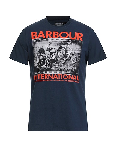 BARBOUR T-shirt INTERNATIONAL Navy blue 100% Cotton