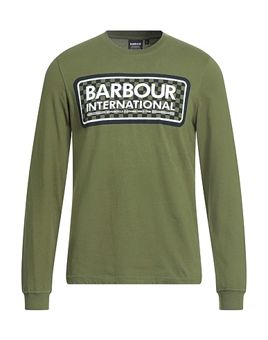 BARBOUR T-shirt INTERNATIONAL Military green 100% Cotton