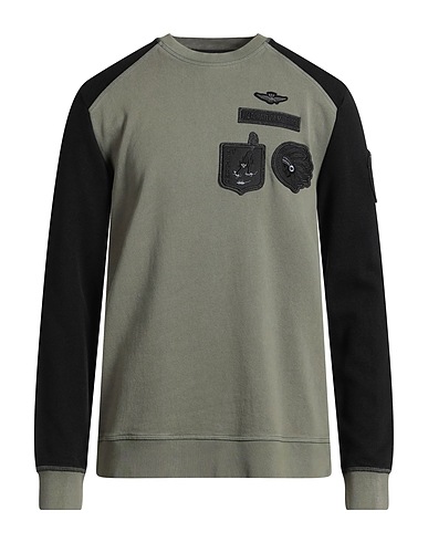 AERONAUTICA MILITARE Sweatshirt Sage green 100% Cotton