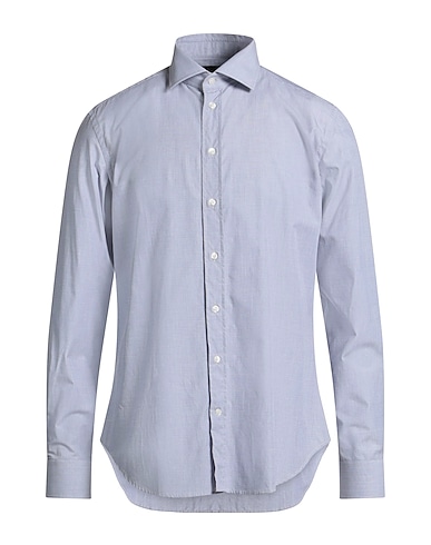 EMPORIO ARMANI Solid colour shirt Grey 100% Cotton