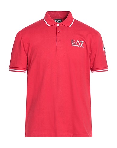 EA7 Polo Rosso 100% Cotone