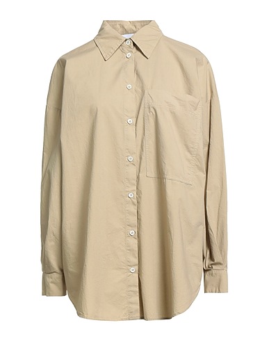 HACHE Solid colour shirts & blouses Beige 100% Cotton