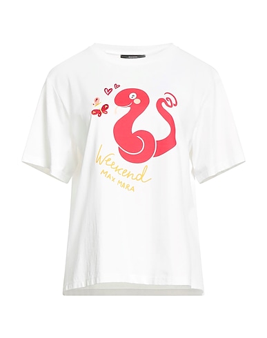 WEEKEND MAX MARA T-Shirt BIANCO 100% Baumwolle