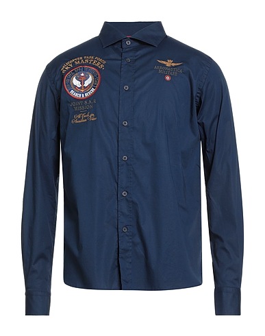 AERONAUTICA MILITARE Hemden Marineblau 96% Baumwolle, 4% Elastan