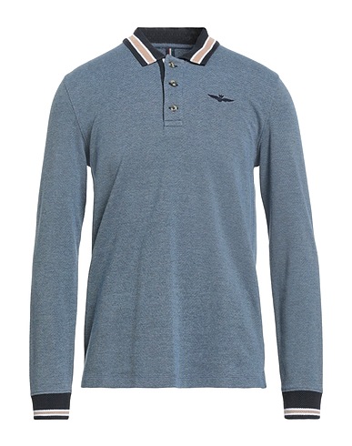 AERONAUTICA MILITARE Polo shirt Navy blue 82% Cotton, 18% Polyester