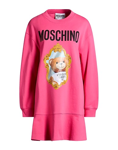 MOSCHINO Vestito corto COUTURE Fucsia 100% Cotone organico