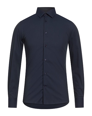 LAB. PAL ZILERI Μονόχρωμο πουκάμισο Ναυτικό μπλε 74% Βαμβάκι, 23% Νάιλον, 3% Ελαστάνη