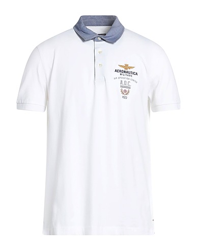 AERONAUTICA MILITARE Polo shirt White 96% Cotton, 4% Elastane