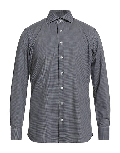 LARDINI Checked shirt Black 100% Cotton