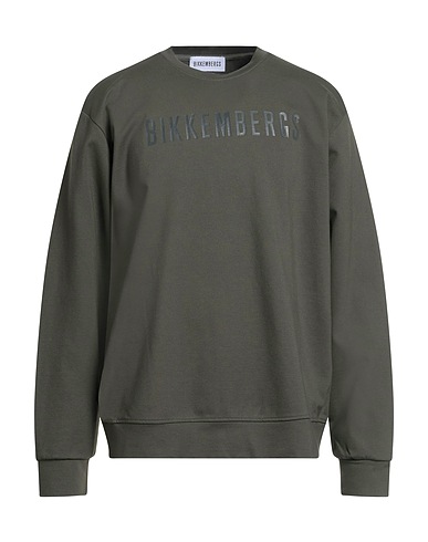 BIKKEMBERGS Felpa Verde militare 65% Cotone, 30% Nylon, 5% Elastan